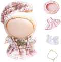 Doll Clothes,17cm/15cm Dolls Outfit Set,Dress for Doll,Stylish Clothes Set Dress Up (No Doll) (Pink)