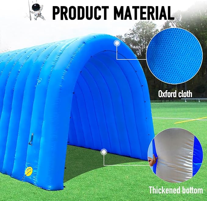 Inflatable Sports Tunnel Entrance with Built-in Blower – Advertising & Event Archway for Exhibitions, Shops, Supermarkets & Schools (Blue, 16x10x10Ft)
