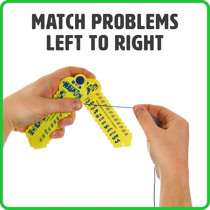 Learning Wrap-ups Fraction Keys - Self Correcting Math Tool for Kids Grade Level 2-6