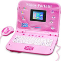 Kids Laptop, Color Screen Bilingual Laptop Spanish/English with 124 Learning Modes, Computer for Kids Ages 5+