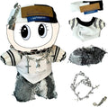 5-Piece Set Clothes for 17cm Doll - Fashion Style Dress Up Doll Outift Set with T Shirt, Pants, Headband, Necklace, Brooch