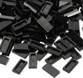 PATIKIL 555 Pcs Flat Blocks Bulk, 1x2 Square Black Classic Tiles Smooth Surface Mini Building Blocks Accessories Compatible Bricks Kits for Building Floor Walls Mosaic Pixel Arts