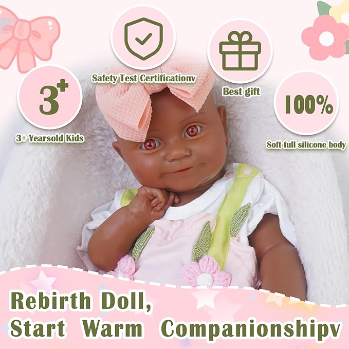 Special Edition, Girl 20 in, Full Silicone Baby Doll, Realistic Baby Dolls, Realistic Veins & Pose, Not Vinyl, Reborn Baby Dolls Silicone Full Body, Gift Set