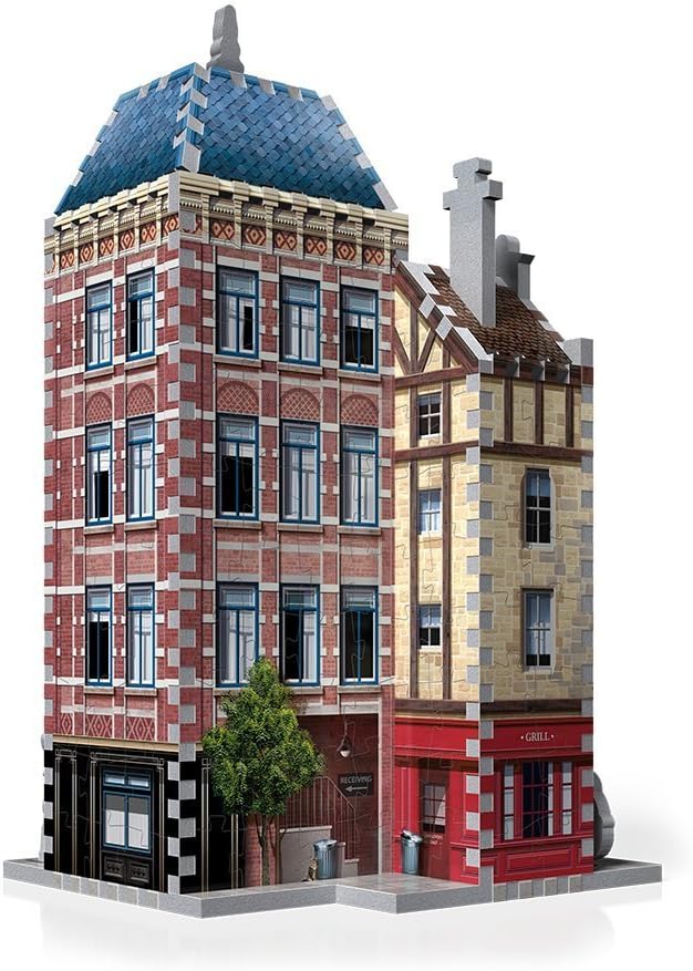 Wrebbit3D Hotel 3D Puzzle | Urbania Collection | 295 Jigsaw Puzzle Pieces | Charming and Unique Streetscape of a Small Town