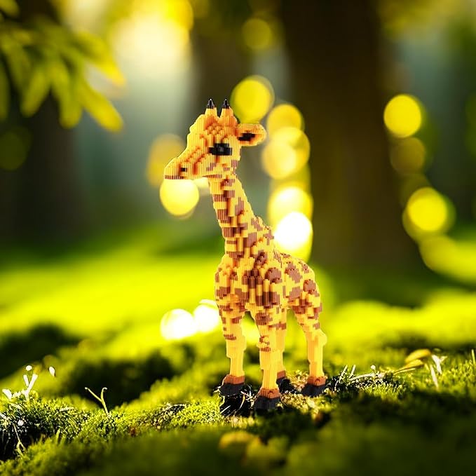 Larcele Micro Giraffe Building Blocks Animal Mini Building Toy Bricks,4737 Pieces KLJM-02 (Model 2841)