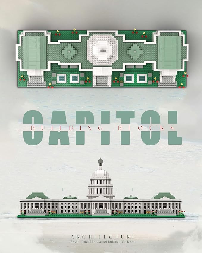 dOvOb Micro Mini Blocks United States Capitol Building Set, 2888 Pieces Bricks, 3D Puzzle Collection Model Kit as Gift for Adults or Kids