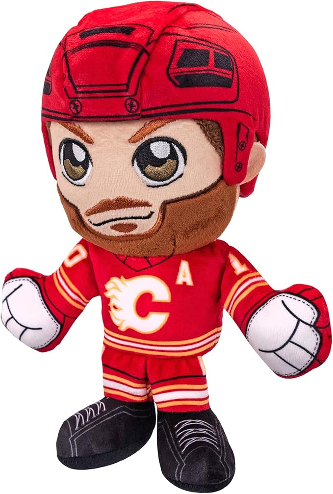 Bleacher Creatures Calgary Flames Jonathan Huberdeau 8" NHL Kuricha Sitting Plush - Soft Chibi Inspired NHL Superstar