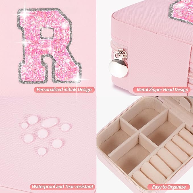 Personalized Anniversary Wife's Birthday Gifts,Mothers Day Gifts for Women Wife,Wife Gifts from Husband,Cool Birthday Gifts for Wife,Jewelry Case Cute Jewelry Box for Women | Pink,R