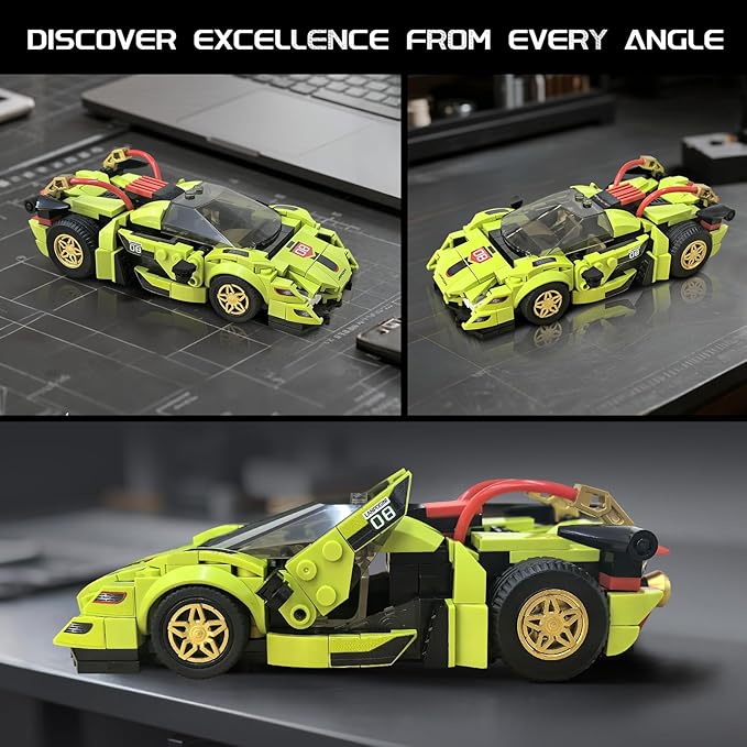 Technic Race Cars Building Blocks Set – STEM Sports Car Model Kit for Kids 8+, Suitable for Creative Play & Display Collection Ideal Gift for Birthdays & Holidays（355PCS）