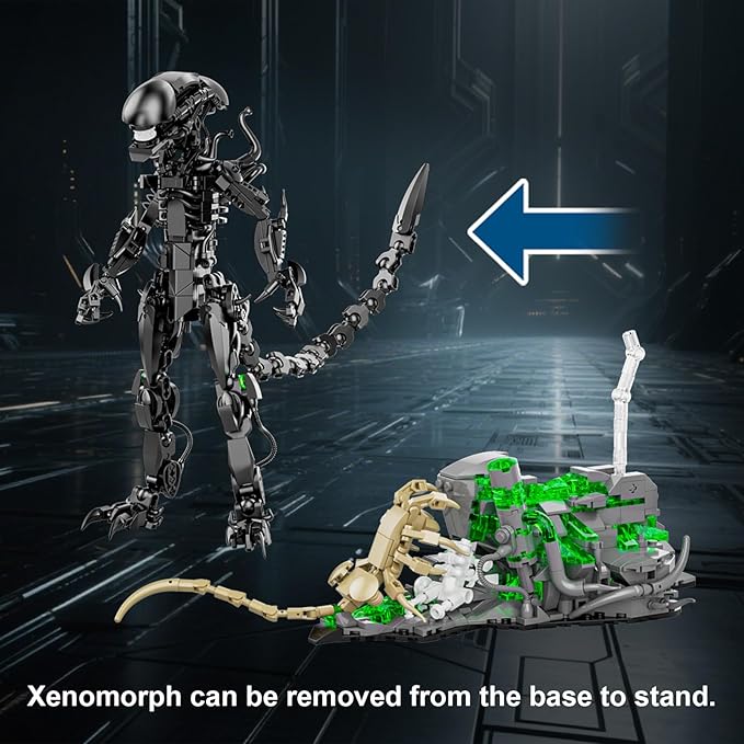 Xenomorph Action Figure Building Set Compatible with Lego Set for Adult Horror Gifts for Fans Birthday Christmas for Boys Girls Age 8-958 Pcs