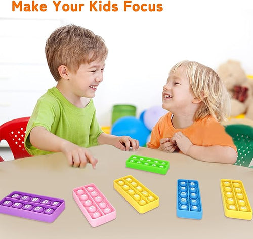 1-20 Ten Frame Popper, Math Fidget Sensory Toys, Ten-Frame Counting Toy for Toddler, Educational Toy for Kids Classroom Group Learning Activities(Pack of 10)