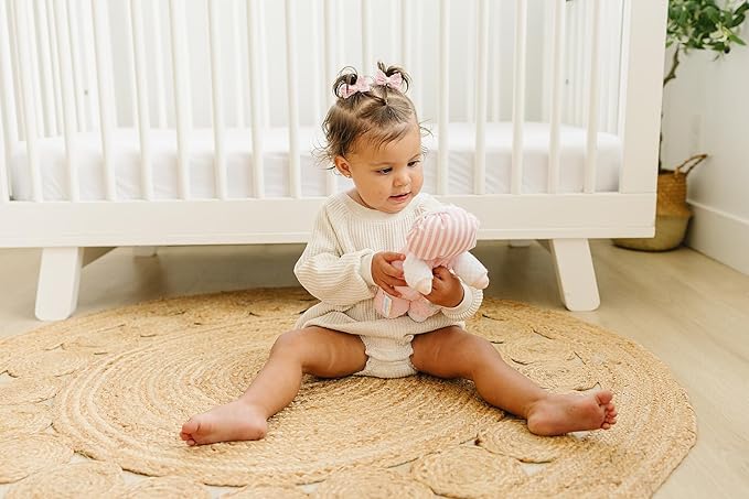 Genius Baby Toys Soft Baby Doll - Cuddly and Soft - Perfect First Baby Doll for Infants and Toddler - Cute Pink and White Outfit - No Hard Parts - Nontoxic First Doll - Perfect for Baby Shower