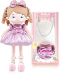 LeyaDoll Personalized Soft Baby Doll Toys (16''), My First Baby Rag Doll for 1 Year-Old Girl Birthday Gift, Christmas Plush Toys Gift for Toddler Kids Infants-Princess-Aurora
