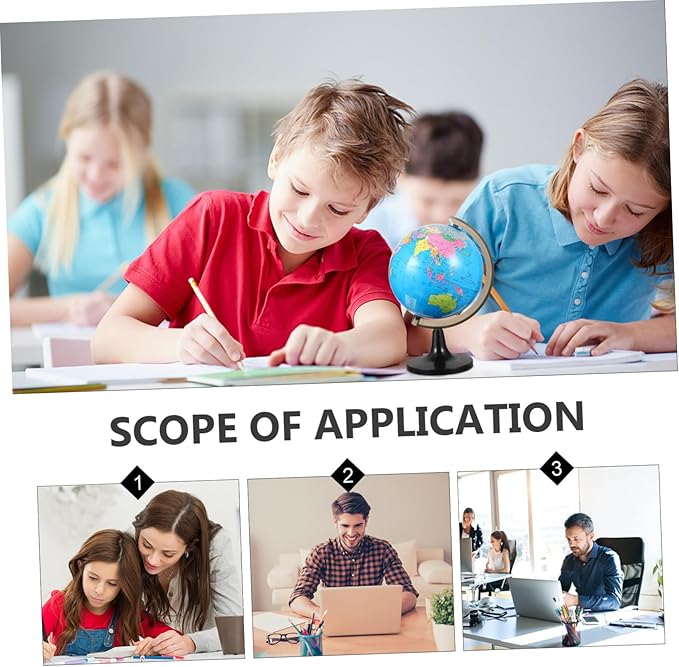 BESPORTBLE 1Pc Educational World Globe with Stand Desktop Geography Globe for Boy Girl Adults Stylish Tabletop Display for Home Office Homeowners