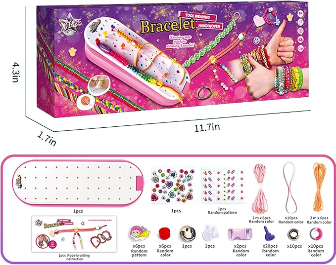 Maigandamai Friendship Bracelet Making Kit Toys, Ages 7 8 9 10 11 12 Year Old Crafts for Girl Toys, Bracelet DIY, Best Gifts Ideas for Birthday, Festival