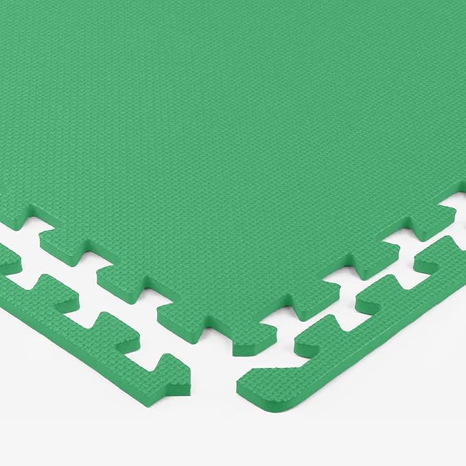 Flooring Inc's 1/2" Soft Non-Toxic Baby Play Mat, Toddler Playmat, Colorful Puzzle PlayMat, Floor Mats for Kids & Babies, EVA Foam Interlocking Tiles for Nursery & Playroom | Blue, 15 Tiles, 60 Sq/Ft