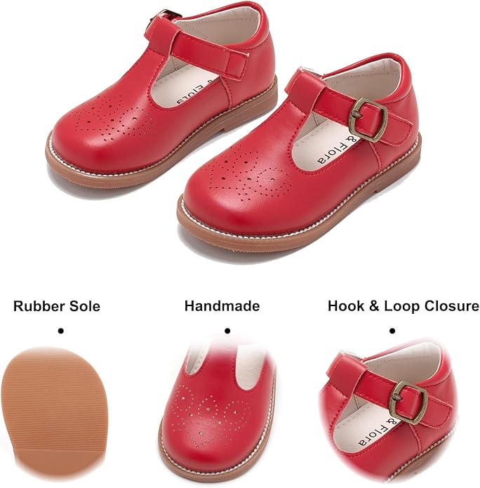 Felix & Flora Toddler Little Girl Mary Jane Dress Shoes - Ballet Flats for Girl Party School Shoes