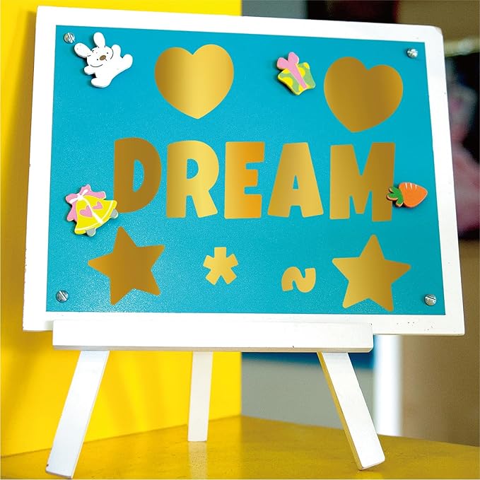 Bemeol Letter Stickers 378 Pcs Bulletin Board Letters for Classroom 4 Inch Alphabet Cutout Letters for Poster Board Display Home Classroom School Decor(Gold)