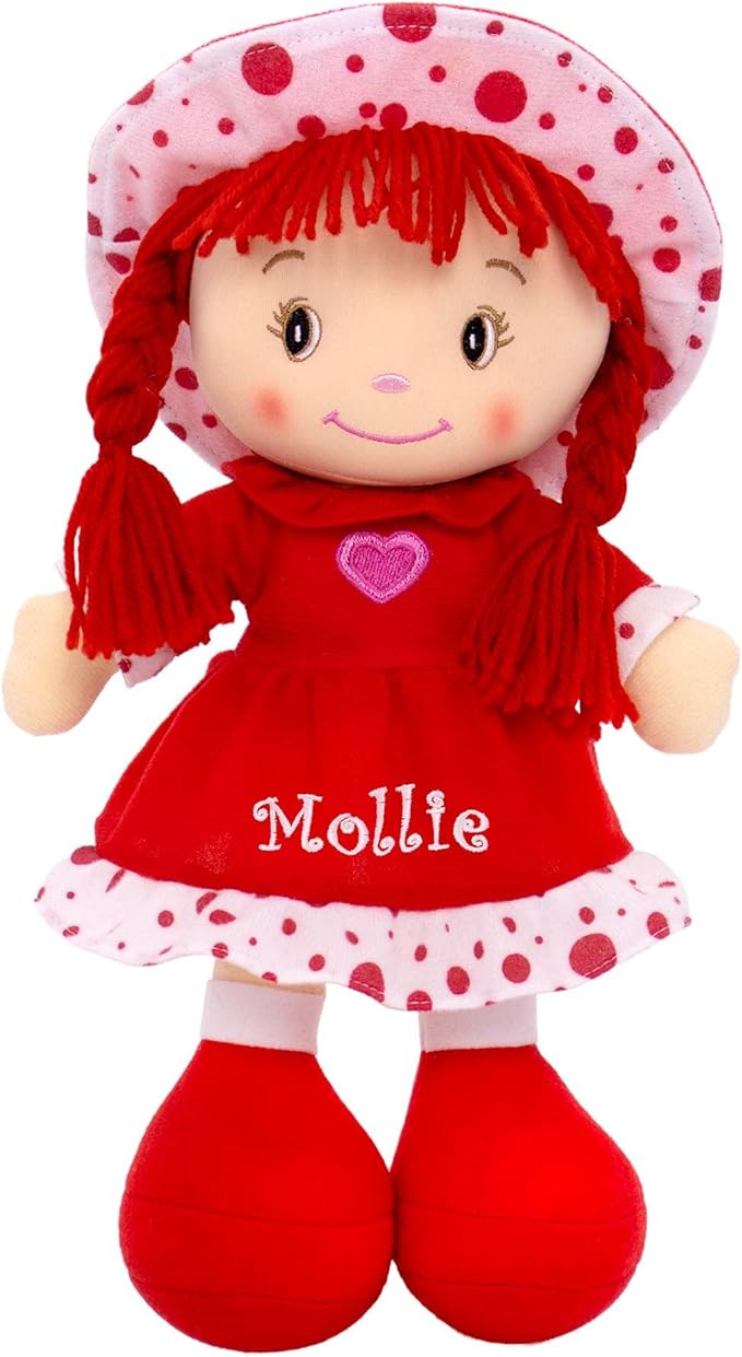 DIBSIES Personalized Sweetheart Cuddle Doll - 14 Inch (Red)