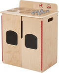Chef's Station Kids Wooden Pretend Kitchen Stove, Play Kitchen, Natural
