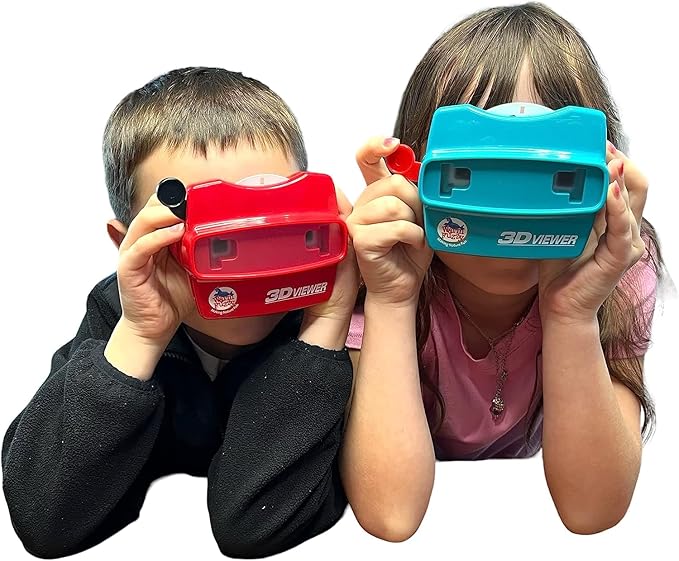 WARM FUZZY Toys 3D Viewfinder (Sea Life) - Viewfinder for Kids & Adults, Classic Toys, Slide Viewer, 3D Reel Viewer, Retro, Vintage Toys with 3 Reels - Contains 21 High Definition 3D Images