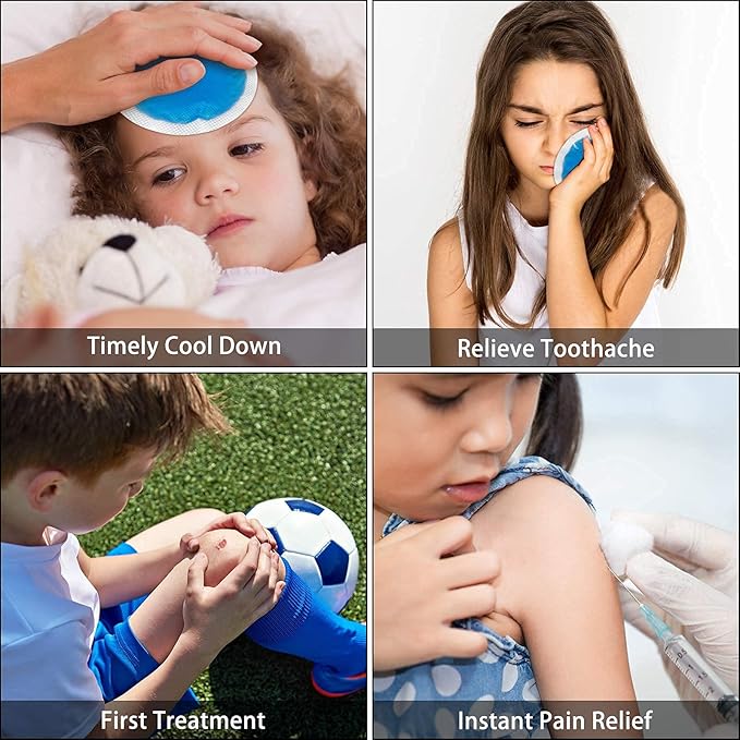 Tutmyrea Reusable Soft Small Ice Packs - 12 Pack Cold Compress for Injuries, Eyes, Face, Breast, Allergies, Small Wounds