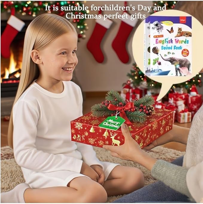 English Words Sound Book for Toddlers 3-6 | 470+ Words & Phonics Learning Toy | Interactive Speak & Spell with Sounds & Pictures | 21 Themes | 2025 Educational Gift