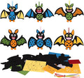 DIYASY 12 Pcs Bats Craft for Kids, Make Your Own Bat Foam Stickers Bats Craft Kits Arts and Crafts DIY Kid Friendly Halloween Decorations Games Party Activities Supplies Age 4-8 8-12