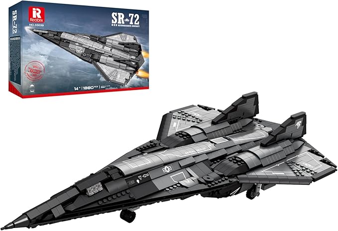 Reobrix SR-72 Reconnaissance Fighter Jet Building Set, Military Airplane Toys Construction Set 33039, Model Plane Kit Aviation Collection, Gifts for Teens 14+, Adult and Military Fans
