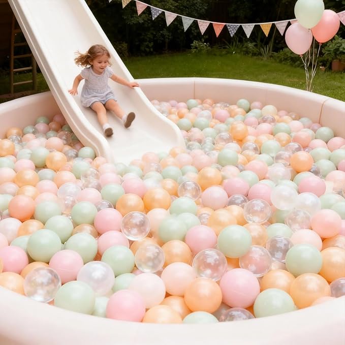 GOGOSO Ball Pits Balls for Toddlers Pack of 50 100 200 Plastics Shape Ball Non-Phthalate Non-BPA Non-Toxic 2.2-Inch Crush Proof Play Balls