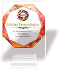Custom Engraved Acrylic Employee Recognition Award – Personalized Appreciation Trophy for Corporate Excellence – Desk Display Plaque with Free Customization (Style #1)