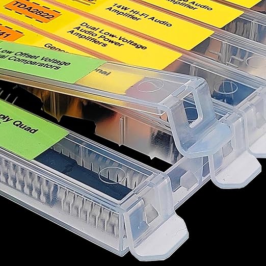 EEEEE IC kit 161 pcs, 20 Models Chip Assortment Set Analog Integrated Circuits Electronics Parts Opamp Pack, 555 Timer Components, Op Amp, Oscillator, Pwm, IC Plier Included UA741 LM358 and More..