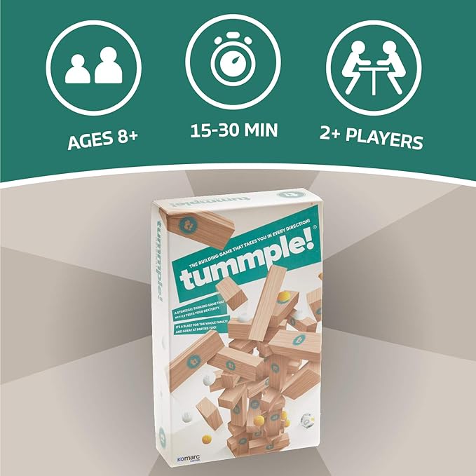 Wooden Block Stacking Tower Game – Fun Party & Family Board Game for Kids, Teens, & Adults – STEM Educational Toy