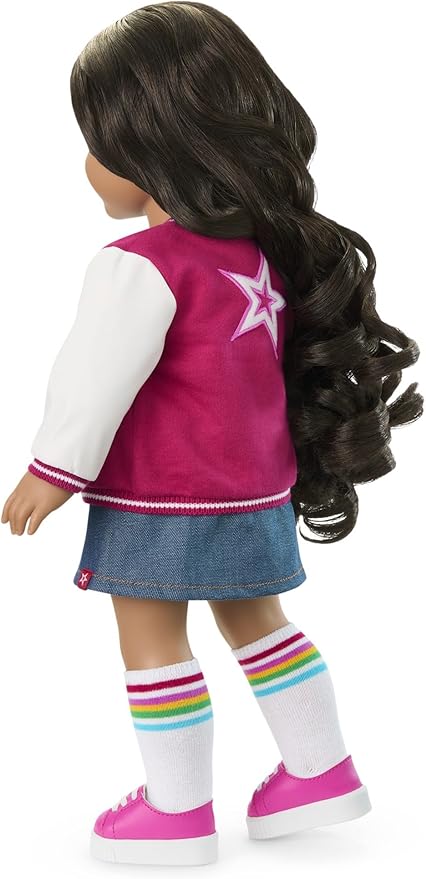 American Girl, Truly Me 18-inch Doll #108 with Brown Eyes, Curly Black-Brown Hair, Tan Skin, for Ages 6+