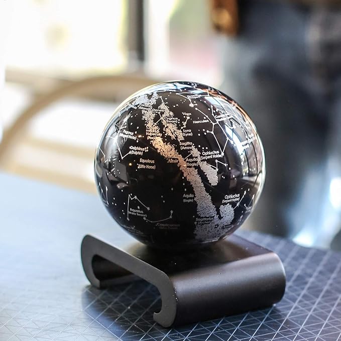 MOVA Constellations Rotating Globe – 4.5” Solar-Powered Star Map for Astronomy Lovers, No Batteries or Cords, Unique Desk Gift