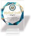 Custom Engraved Acrylic Employee Recognition Award – Personalized Appreciation Trophy for Corporate Excellence – Desk Display Plaque with Free Customization (Style #5)