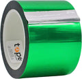 WOD MPFT2 Green Metalized Polyester Mylar Film Tape with Acrylic Adhesive, 4 inch x 72 yds. Vibrant Mirror Green Tape, Decor Tape for Detailing Accent Wall, Graphic Arts, Car and Boat Trim