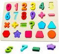 Wooden Puzzles for Toddlers, Number Shape Toddler Puzzles, Number Blocks Toys for Kids, Preschool Learning Educational, Toddler Learning Toys for Gift Set