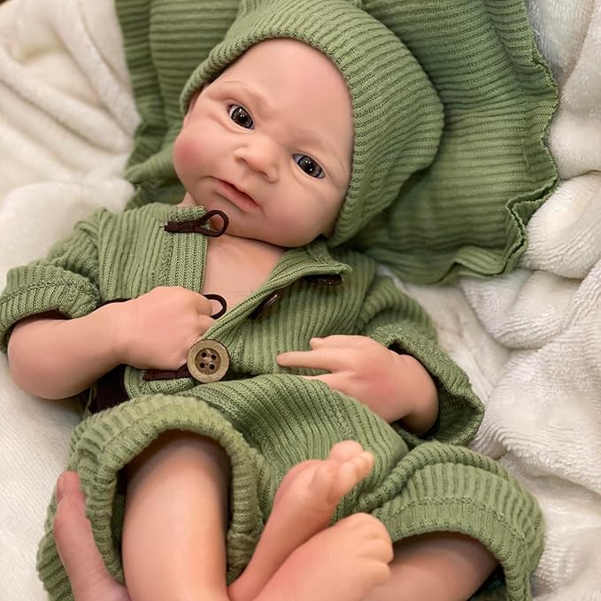 OtardDolls Reborn Baby Dolls, 18 Inch Full Silicone Baby Doll Real Looking Lifelike Realistic Newborn Baby Doll with Toy Accessories for Kids