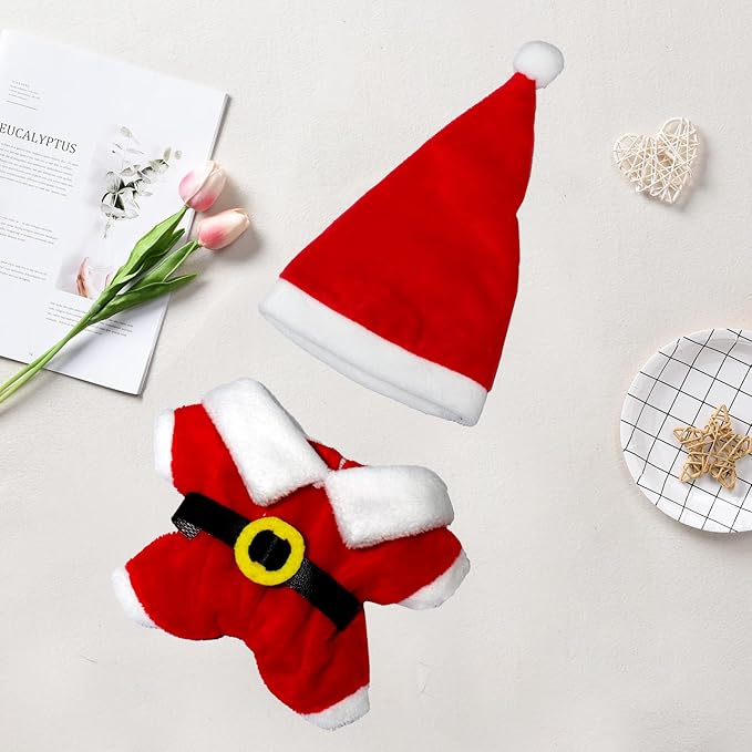 17cm Doll Clothes Christmas Accessories Outfit for 17cm Dolls (NO Doll)(Sweater+Christmas Hat/Scarf)