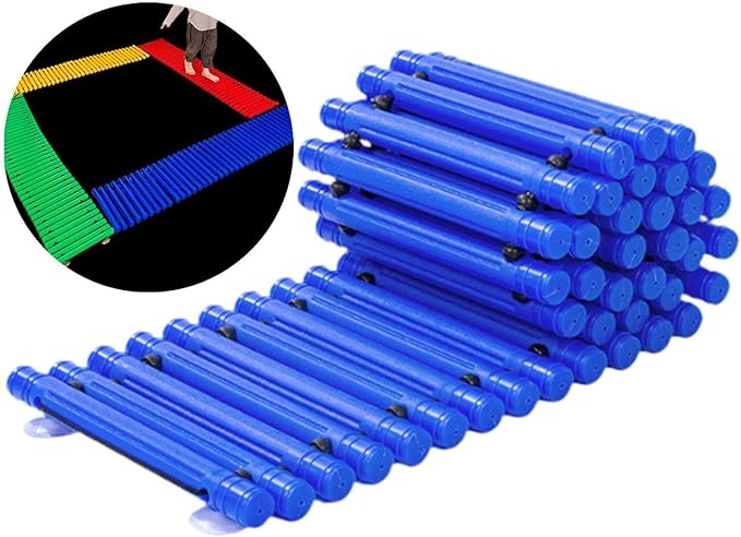 Balance Path Board Balance Block Space Saving Stable Non Slip Edging Kindergarten Balance Trail for Outdoor Indoor, Blue