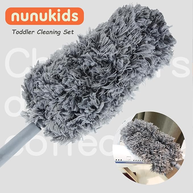 Toddler Cleaning Set - Realistic Cleaning Set for Toddlers 1-3 - Engaging Kids Broom and Dustpan Set - Safe Toddler Broom and Cleaning Set Toys - Perfect Kids Mop and Broom Set