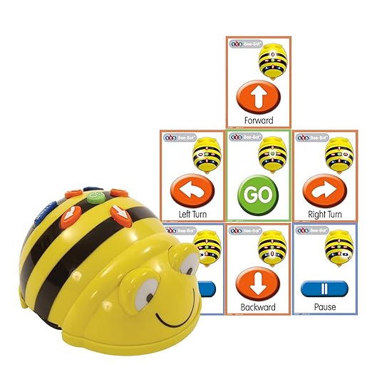 Basic Programming Creating & Debugging Programs Using 1-pc Bee-Bot Floor Robotics with Free 49-pcs A5 Size Sequence Cards - See & Say Version