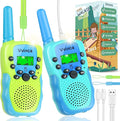 Vvinca Rechargeable Walkie Talkies for Kids 2 Pack, 5-7 Year Old Boy Toys Long Range 22 Channels 2 Way Kids Walkie Talkie with Flashlight for Camping Hiking Indoor Outdoor 3 4 5 6-12 Girl Boy Gift