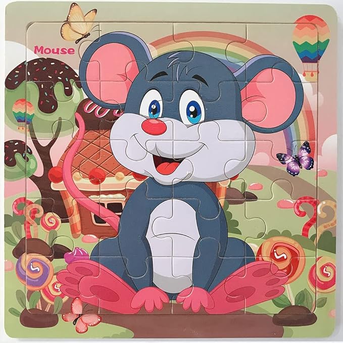Puzzles for Kids Ages 3-5 Year Old 20 Piece Colorful Wooden Puzzles Set of 6 Vibrant Theme Brain Development Learning Toys Set for Boys and Girls (6 Puzzles)