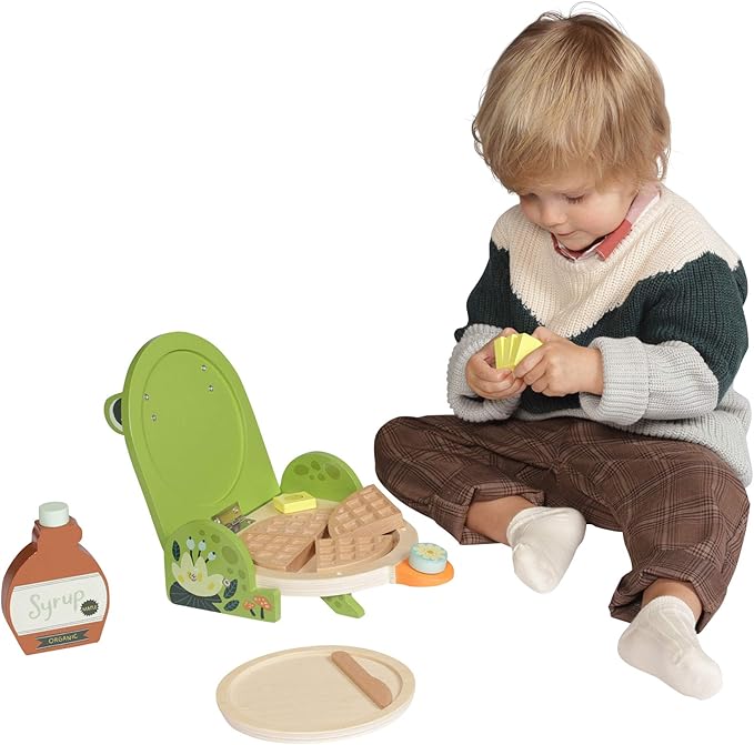 Manhattan Toy Ribbit Waffle Maker Toddler & Kids Pretend Play Cooking Toy Set