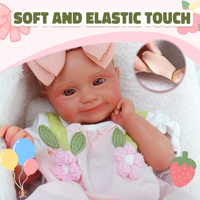 Special Edition, Girl 20 in, Full Silicone Baby Doll, Realistic Baby Dolls, Realistic Veins & Pose, Not Vinyl, Reborn Baby Dolls Silicone Full Body, Gift Set
