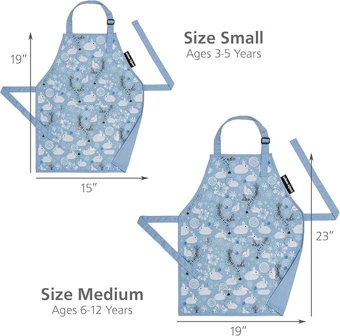 Urban Infant Little Helper Kids Apron - Children's Cooking Art Gardening - Great Gift for Toddler Boys and Girls