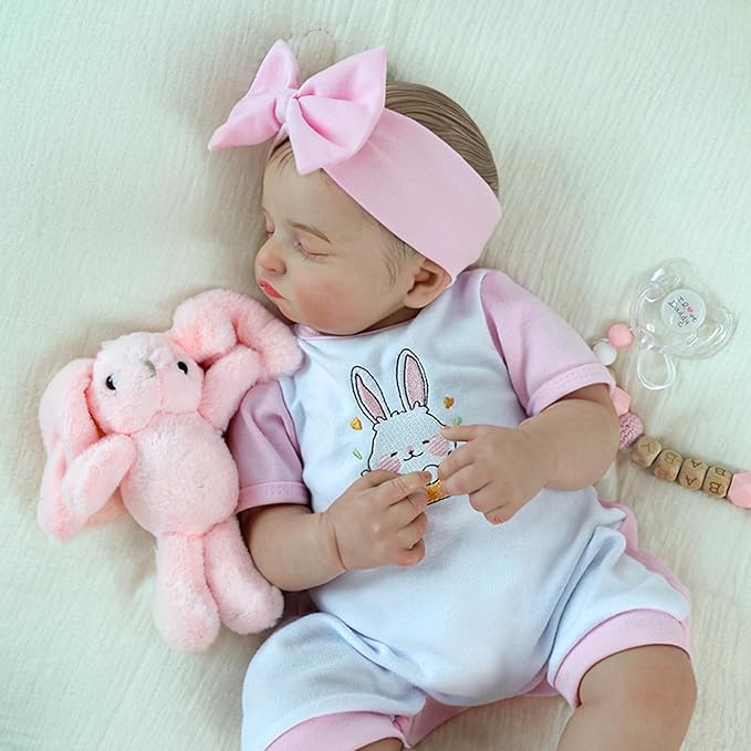 Realistic Reborn Baby Girl- 20 inch Full Vinyl Lifelike Newborn Baby Dolls, Anatomically Correct Real Life Baby Dolls Gift Set for Kids Age 3 +