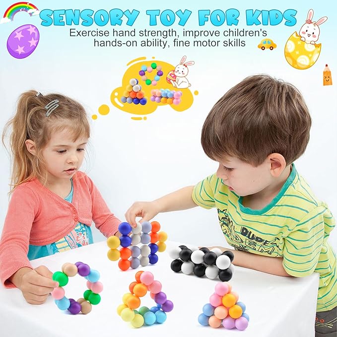 4PCS Autism Sensory Toys for Autistic Children,Quiet Fidget Toys for Adults & Kids, Stocking Stuffers for Boys & Girls,Travel Toys for Kids Age 3-5
